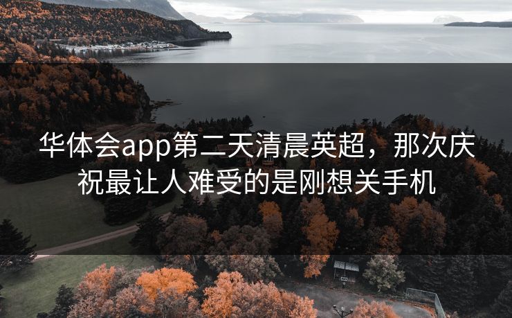 华体会app第二天清晨英超，那次庆祝最让人难受的是刚想关手机