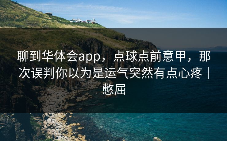 聊到华体会app，点球点前意甲，那次误判你以为是运气突然有点心疼｜憋屈